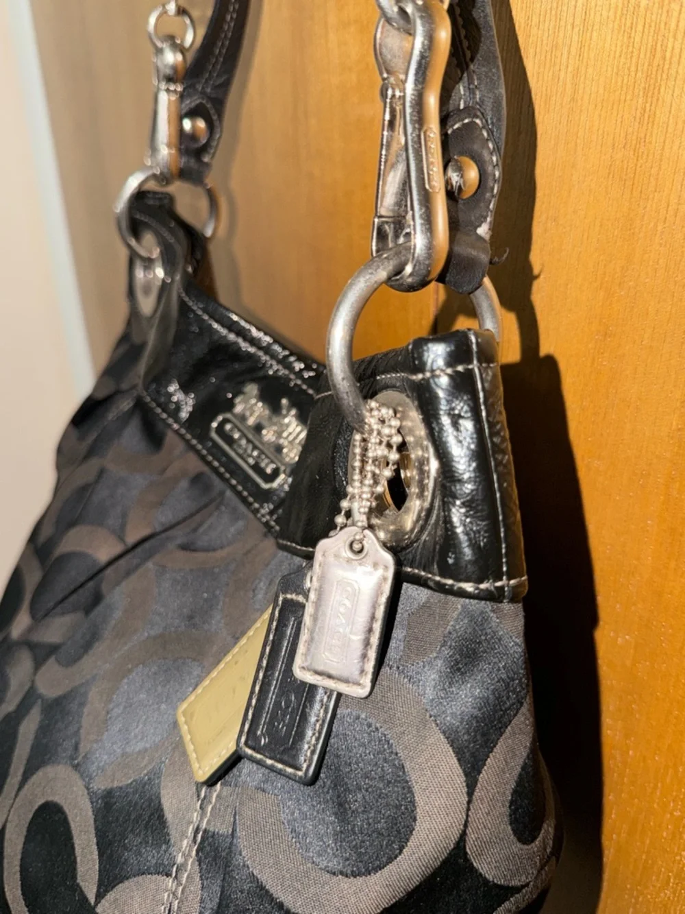 Coach Madison Black Shoulder Bag with Crossbody Strap - Style 14580 - Picture 16 of 16